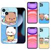Cute BuBu DuDu Phone Case For Apple iPhone 12 13 Mini 11 14 15 Pro Max 7 8 Plus X XR XS SE 2020 2022 Black Silicone Case