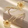 White Butterfly Flower Arm Cuff Gold Color Flower Cuff Arm Ring Vintage Spiral Arm Bracelet  Gifts