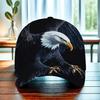 Temu Animal Print Curved Glue Cap Eagle Personality Casual Shade Baseball Cap Outdoor Cap