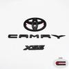 For Toyota Camry 3pcs ABS Overlay Matt black for Toyota Camry 2018-2024 modified three-dimensional covering 3D SE XSE trunk sticker accessories