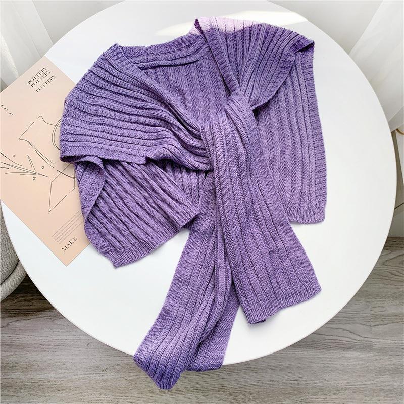 1 шт. Женская элегантная маленькая шаль вязаный шарф завязывающийся на шее шаль