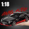 1:18 Mercedes-Benz AMG GTR Высокоточная имитация литой металлической модели автомобиля со звуком и светом, коллекция детских игрушек, подарочные украшения для мальчиков