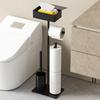 Ванная комната Туалет Многофункциональная Чистка пола Туалетная щетка Влагостойкая Стойка для хранения туалетной бумаги Вертикальная интеграция