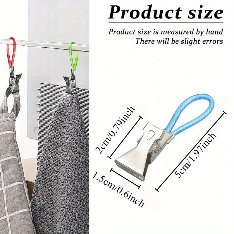 10Only contains colorful metal towel clips Hook-type towel rack Kitchen and bathroom storage clips