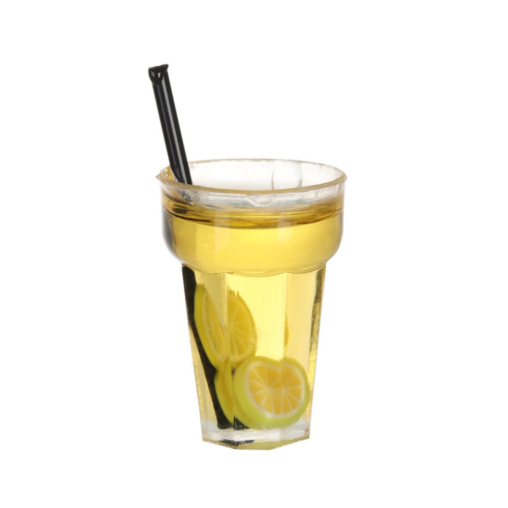 Cocktail Doll Toy Doll House Accessories Mini Fruit Tea Scene Model Miniature Food Play Shooting