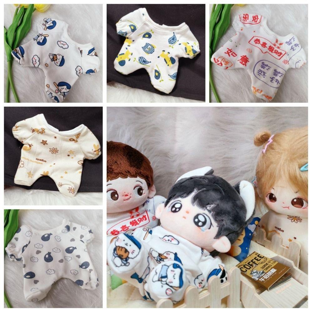 Pajamas 20cm Cotton Doll  Dress Crawling Suit Plush Toy Clothes  Doll Accessories