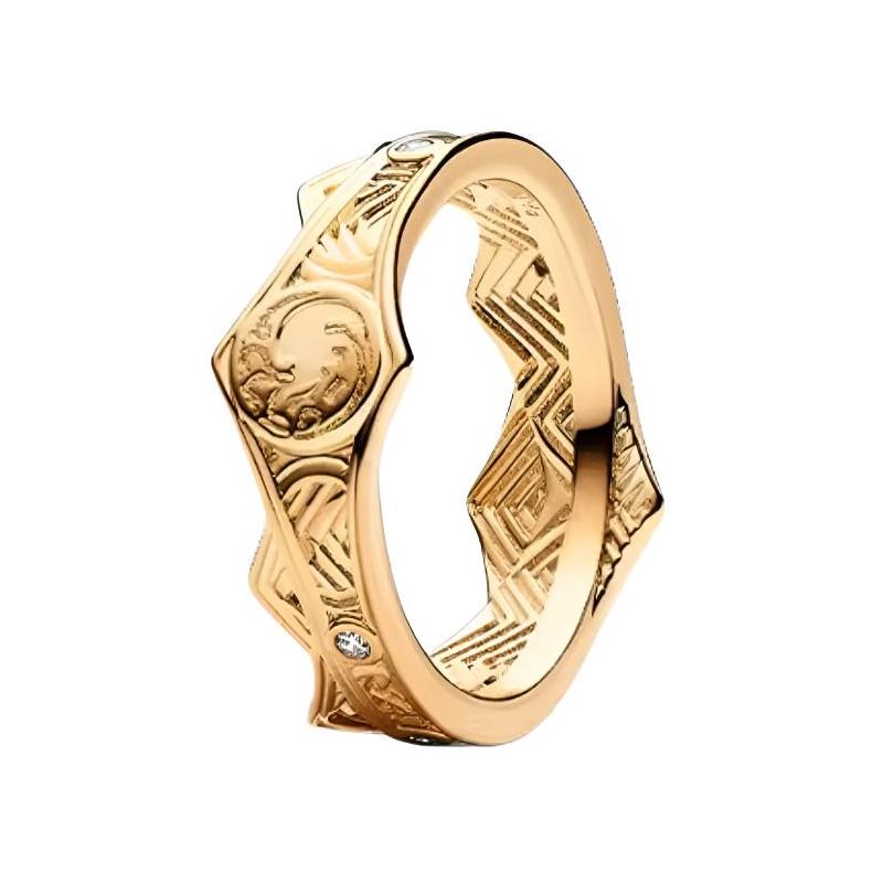 Pandora Игра Престолов Серия Дом Дракона Кольцо с Коронкой из Синтетического Кубического Циркония Женское Золото gold 50