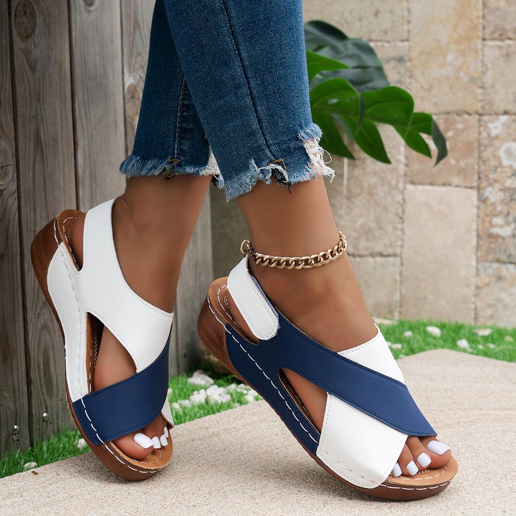 2024 Woman Sandals Summer New Platform Wedge Heels Shoes Leisure Beach Walking Shoes Rome Style Open Toe Female Sandalias Mujer