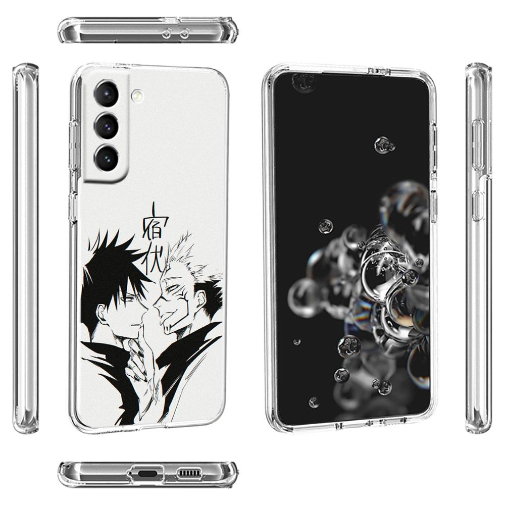 Милый прозрачный чехол с изображением аниме Jujutsu Kaisen для Samsung Galaxy S22 S20 FE S21 S10 S9 Plus Note 20 Ultra 10 Lite, прозрачный чехол для телефона