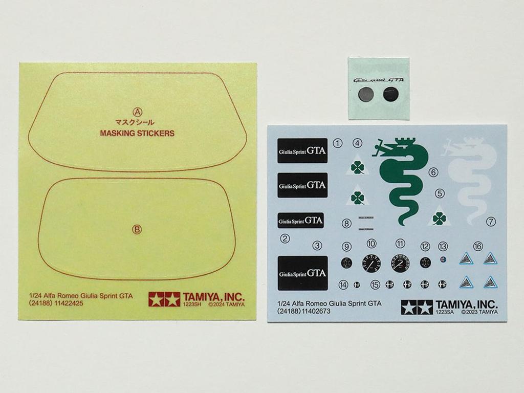 Tamiya Sports Car Series Alfa Romeo Giulia Sprint GTA Plastic Model 24188 1/24 No.188