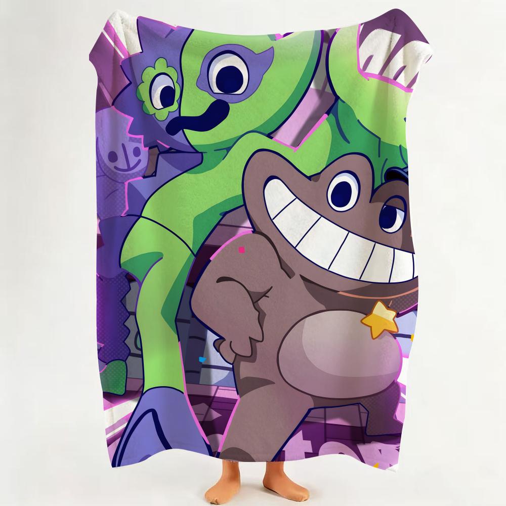 Game G Garten of B Banban Throw Flannel Throw Blanket Suitable for Sofa Living Room Bedroom