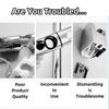 ABS Adjustable Shower Head Holder Shower Holder Clamp Showerhead Rail Slide Bracket Bathroom Accessories Rotation Hook Design