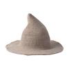 Halloween Witch Hat for Women Felt Wide Brim Foldable Pointed Wizard Hat for Party Masquerade Cosplay Costume Accessory