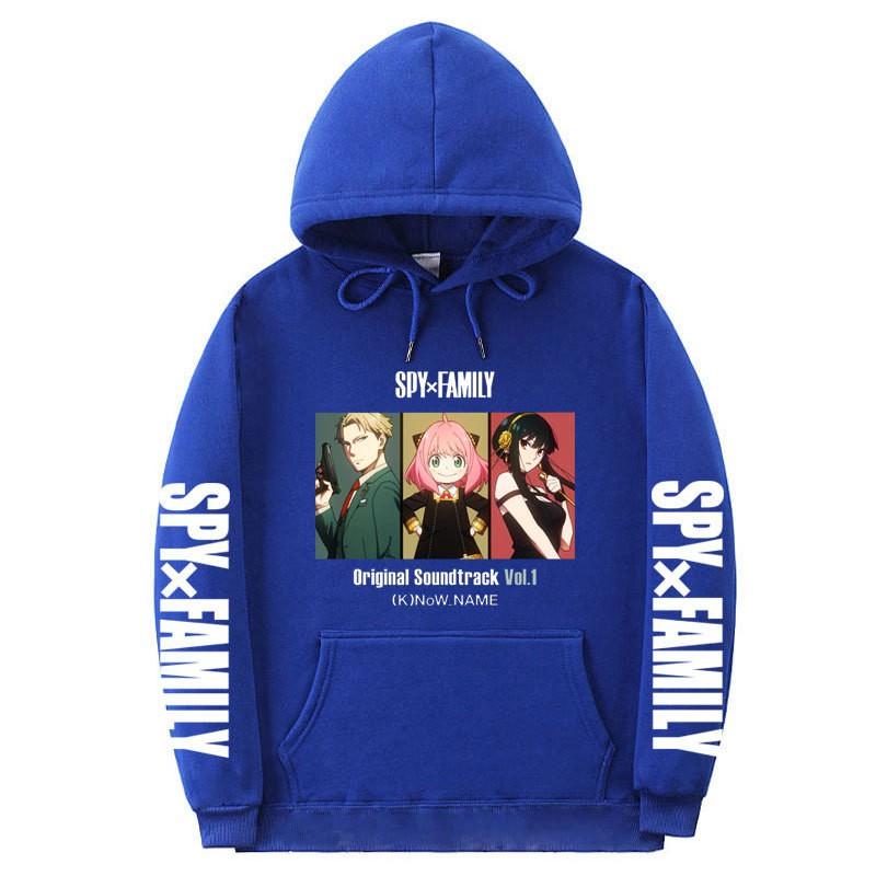 Spy X Family Anime Printed Hoodie Men Women Unisex Oversized Fleece Sweatshirt With Ribbed Hem