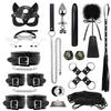 Bondage Set BDSM Kits Adults Sex Toys for Women Men Handcuffs Nipple Clamps Whip Spanking Fetish Metal Anal Plug Vibrator Butt