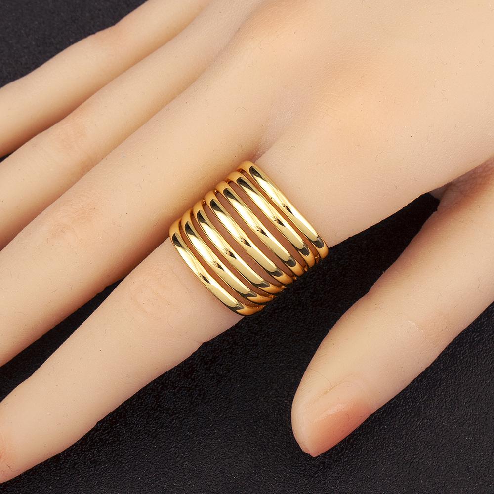 Nidin New Trendy Punk Rock Style Multilayer Rings Open Adjustable For Women Personality Design Finger Jewelry Accessories Gifts