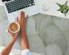 Desk Pad for Graphic Designers and Designers Leaves in Harmony 120x60 cm