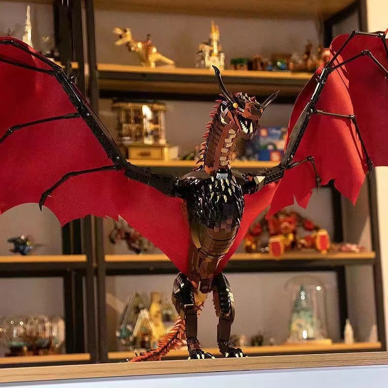 Строительные блоки, модель гигантского дракона, серия фильмов, сборка, набор кирпичей, детские развивающие игрушки, подарки