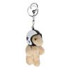 Lovely Helmeted Bear Charm Keychains Y2K Plush Ornament Pendant Car Keyring Backpack Decoration Bag Charm Jewelry