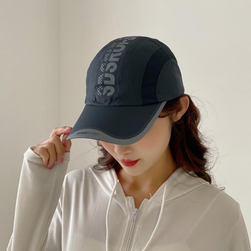 Adjustable Quick Dry Baseball Cap Letter Peaked Cap Fashion Sports Hat  Cycling