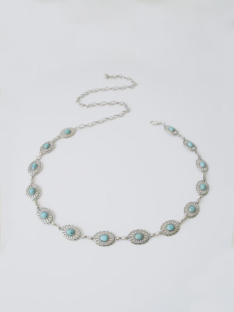 High-End Bohemian Turquoise Waist Chain for Women - Retro Style