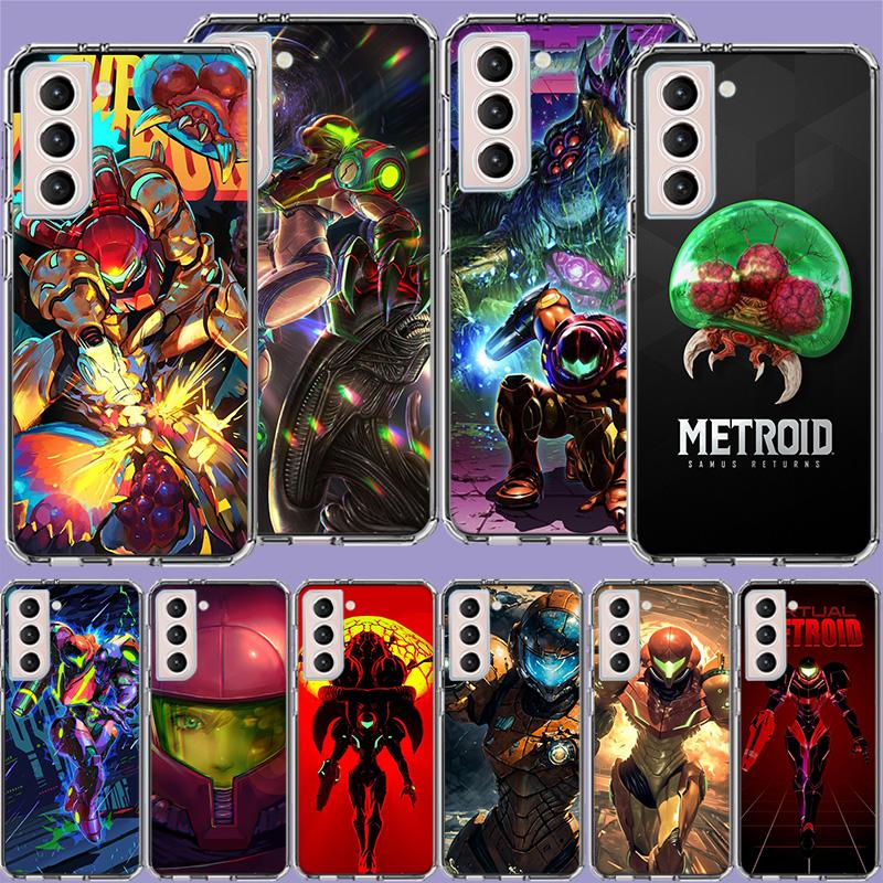 Game M-METROID Clear Phone Cases for Samsung S26 Ultra Galaxy S25 Edge S24 S23 FE S21 Plus S20 S22 S10 Cover Patterned Compatibl