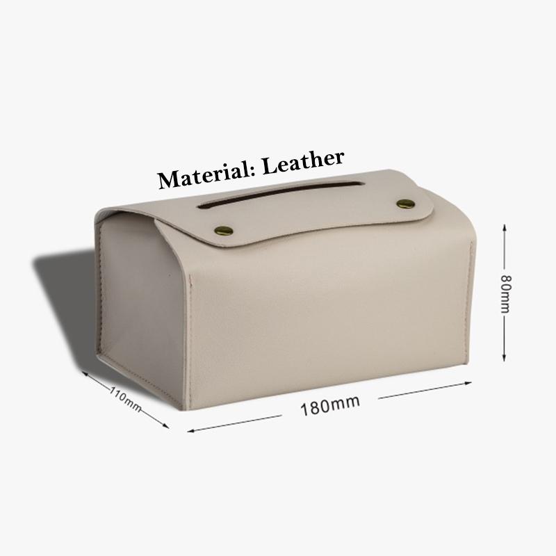 1Pcs Household Pu Leather Tissue Box Desktop Decoration Suitable For Dining Room Living Room Kitchen Tissue Storage Box