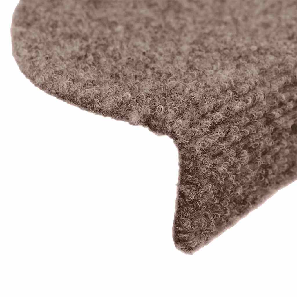 vidaXL Stufenmatten Selbstklebend 15 Stk. 56x17x3 cm Hellbraun Halbrund