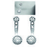 [M7634] - Silver-white 'Essentiel' Silver Lobe Contour Earrings (rhodium-plated) - 5 Mm