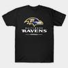 Мужская черная футболка с принтом Baltimore Ravens Team Lockup Печать на трансферной бумаге без вырезания Хлопковая футболка