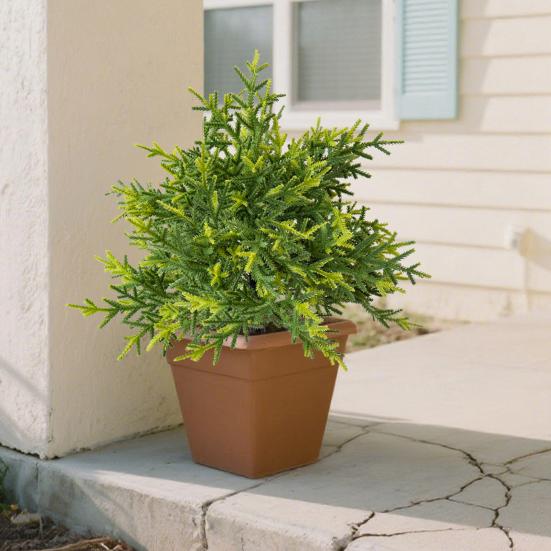 Искусственный топиарий из сосны Реалистичные искусственные сосновые кусты Искусственная зелень с шипами Рождественский топиарий для дома В помещении Передняя веранда Наружный декор