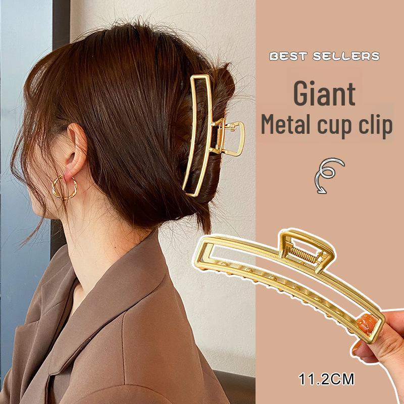 Металлическая заколка для волос в виде акулы высокого класса - Элегантная заколка-бант