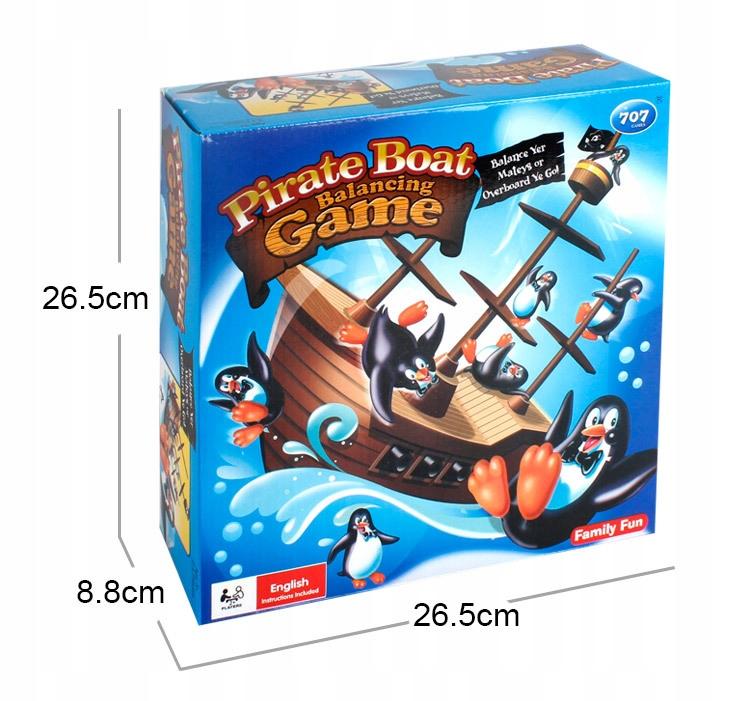 Penguin Pirate Ship Skill Game Balancing Gift For Children