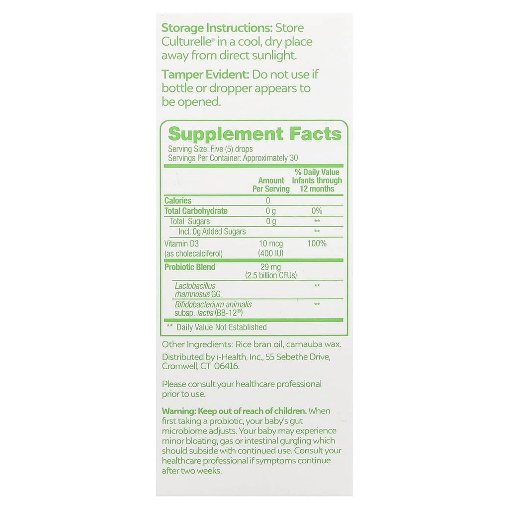 Infant Probiotic, Immune + Digestive Strength, Probiotic & Vitamin D Drops, 0-12 Months, 9 Ml (0.3 Fl Oz)