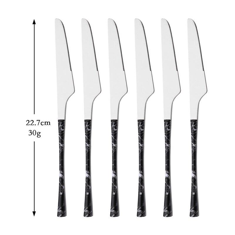 Черный, серебристый, 6/24 шт., обеденный набор, столовая посуда из нержавеющей стали, нож, вилка, ложка, столовые приборы, посуда с набором стеллажей для столовых приборов