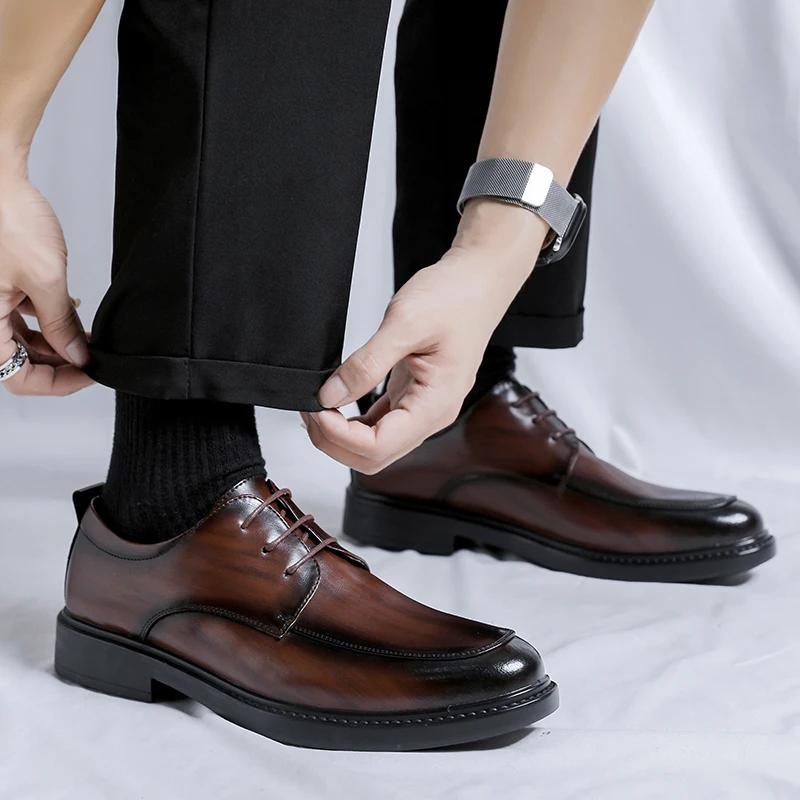 Мужские туфли на шнуровке, оксфорды, качественные лакированные черные, свадебные кожаные, мягкие, мужские, деловые, деловые, деловые туфли для мужчин