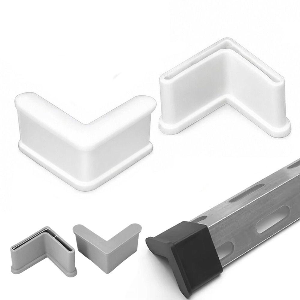 4/8/12PCS Angle Steel End Caps Corner Protector Caps Right Angle Blanking End Caps Storage Shelves