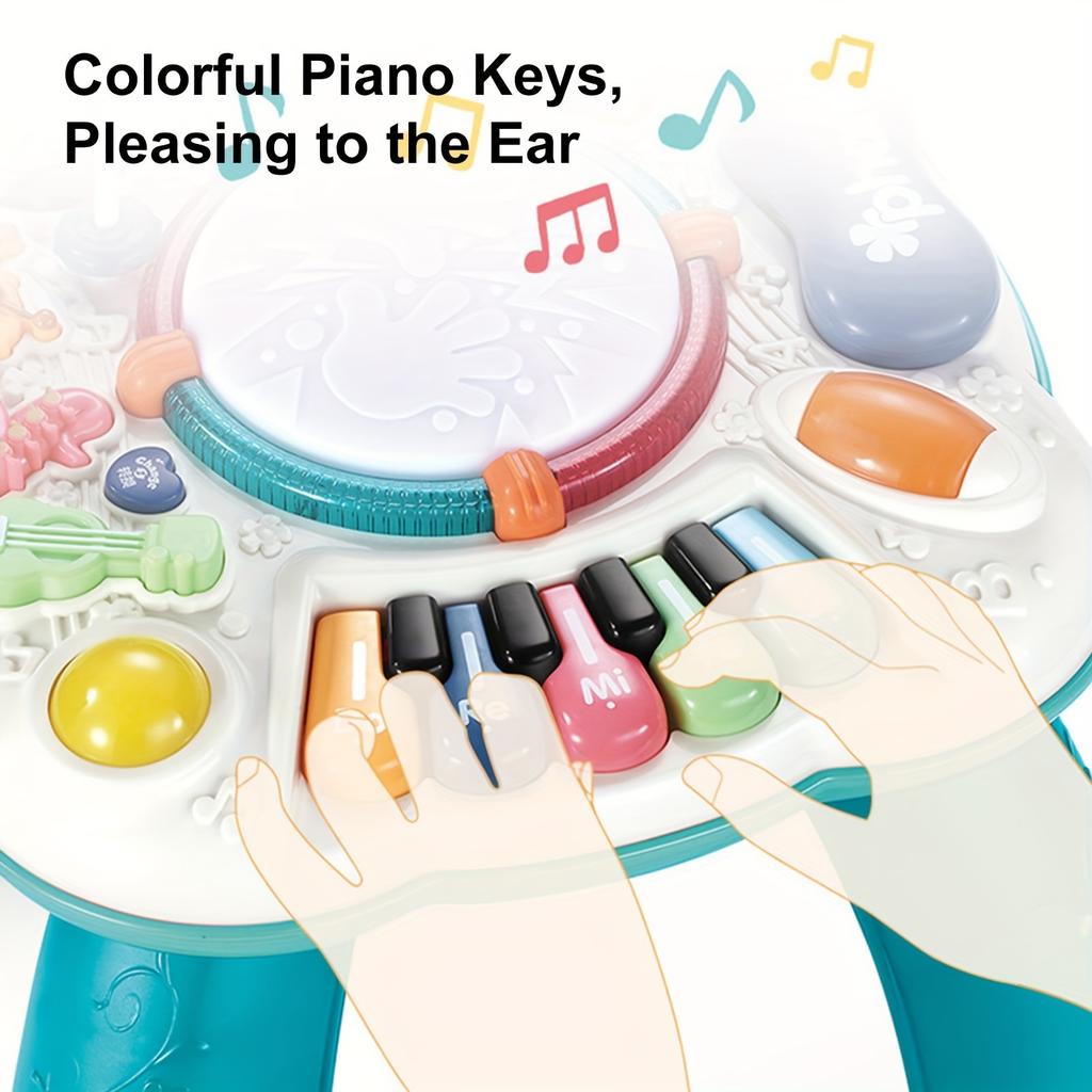 Многофункциональный музыкальный столик для раннего развития, детский обучающий столик, электрический звуковой и световой центр активности со съемным