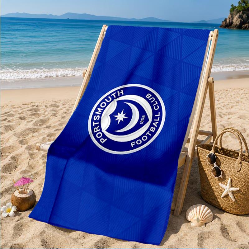 Ports Fc Crest Printed Microfiber Beach Towel, Soft And Absorbent, Quick-Dry, Ideal for Summer Travel, Beach Essential, Swimming Pool