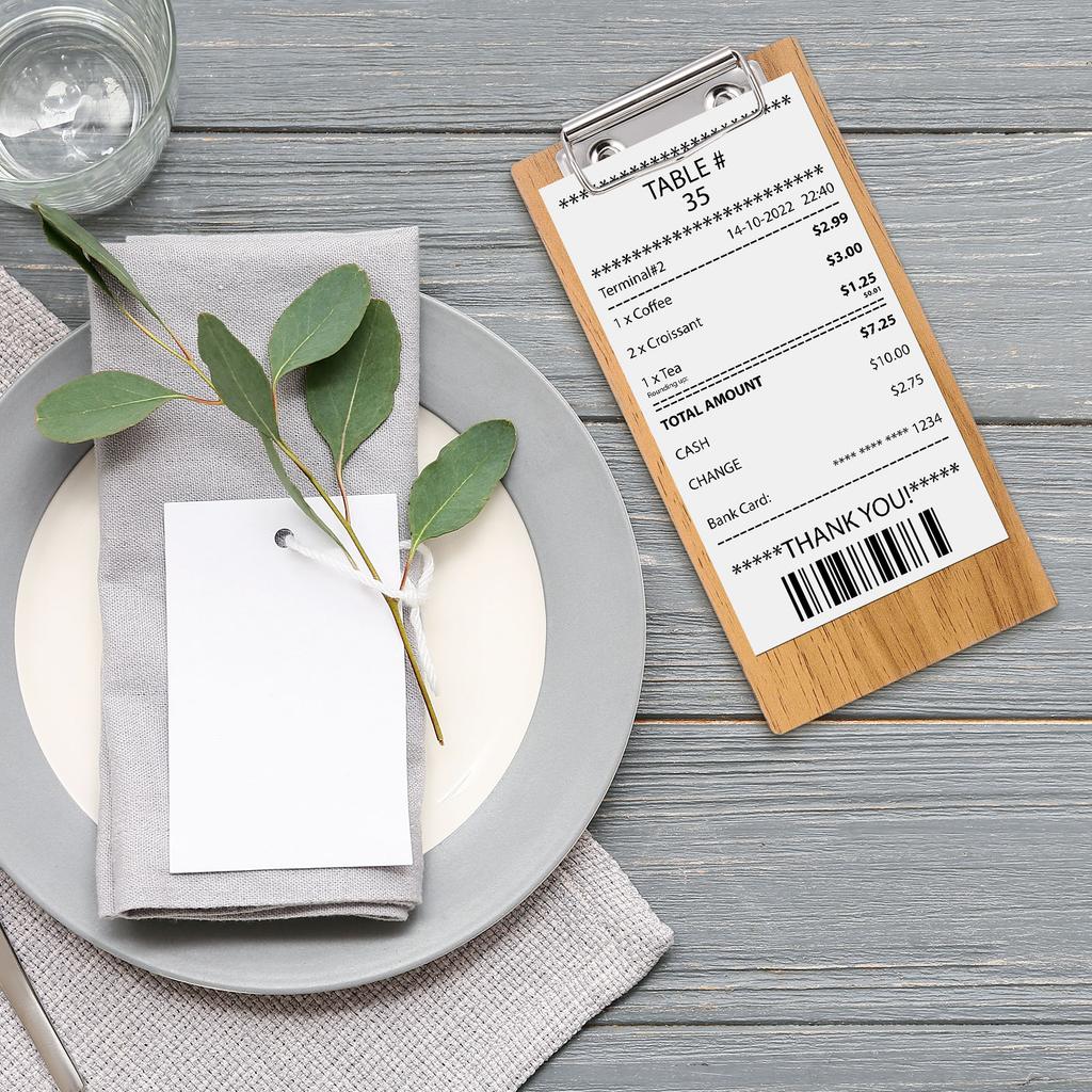 10/20Pcs Check Presenters for Restaurant Mini Clipboard Wood Check Holder Half Page Menu Holder for Restaurant Cafe Check Server