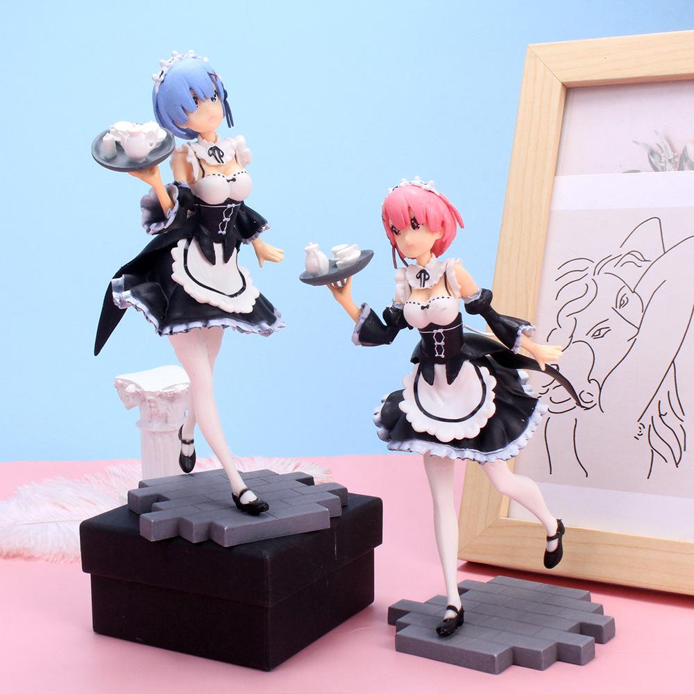 17cm Anime Figure kawaii girl apron maid dress PVC Action Model toy birthday gift