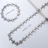 Bulk Supply Stainless Steel Cross Chain Bracelet Necklace Punk Rapper Unisex Daily Wearing Jewelry Set