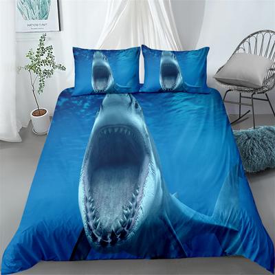 Feeding Shark 3D Duvet Cover Set King Queen Double Full Twin Single Size Комплект постельного белья