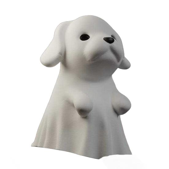 Хэллоуин Фигурка Привидения Милый Маленький Кот/Собака/Привидение с Средним Пальцем Украшение 3D Печать Белое Привидение Настольное Украшение для Домашнего Декора