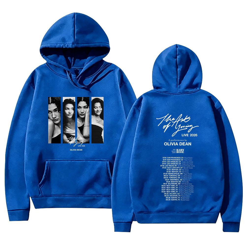 Olivia Dean The Art of Loving LIVE 2026 New Tour Dates Hoodies Y2K Aesthetic Print Pullovers Women Men Fashion Casual Sweatshirt