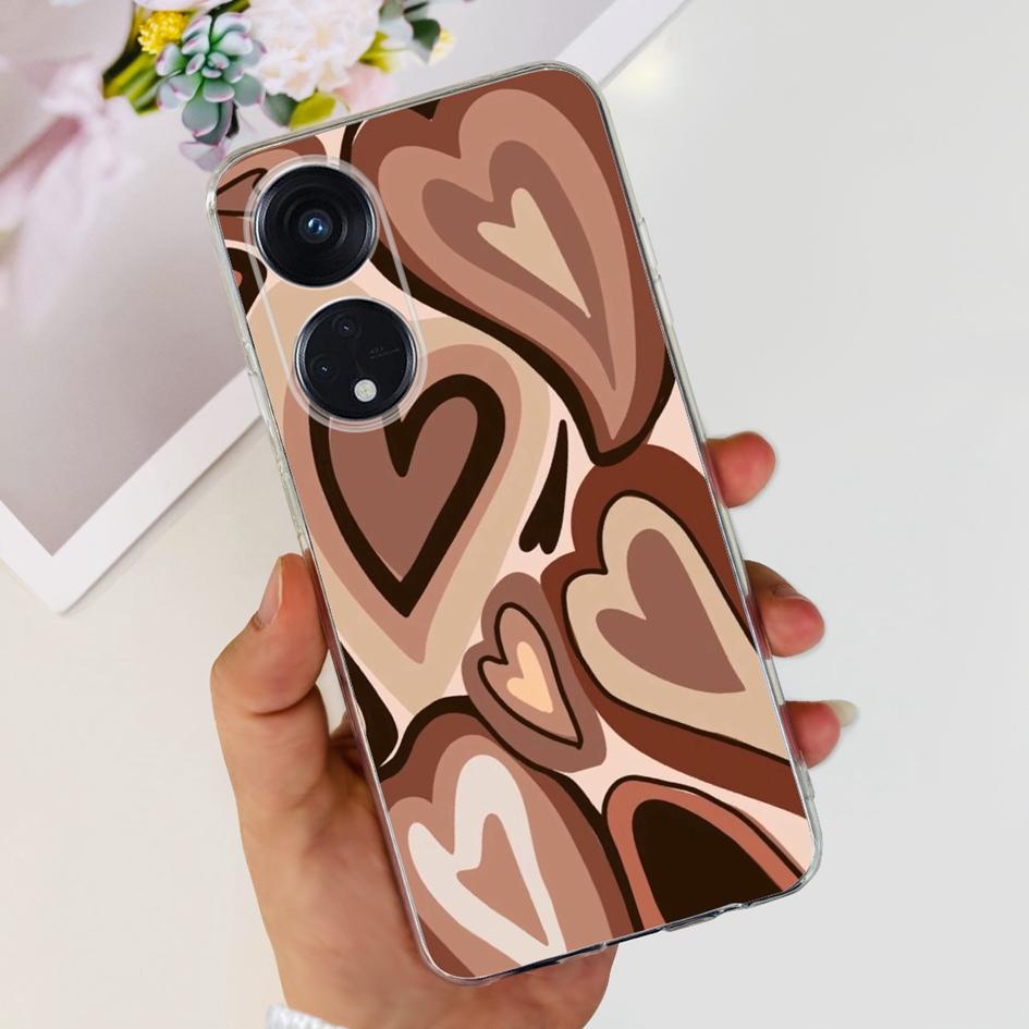 6.43" For OPPO Reno8 T 4G Case Soft Silicone Cover Cute Fashion Printed Bumper Funda For OPPO Reno 8T CPH2481 Coque Reno8T Cover