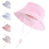 Adjustable Kids Sun Protection Hat Korean Style Outdoor Playing Hat Baby Beach Hats  for Boys Girls