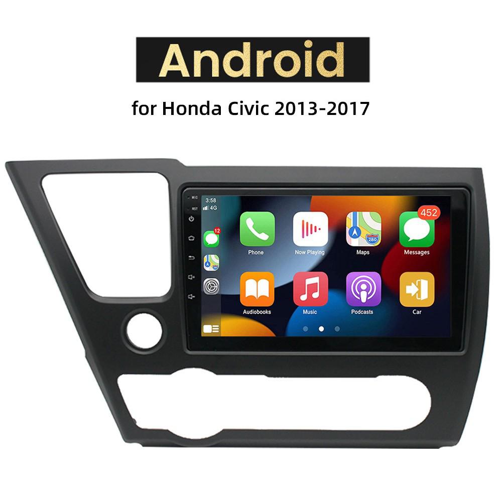 9-дюймовая беспроводная CarPlay 2+32G Android Навигационная магнитола для Honda Civic 2013-2017 (Версия для печати)
