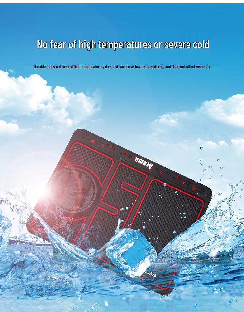 Multifunctional Anti-Slip Car Phone Holder with Concealable Parking Number Plate