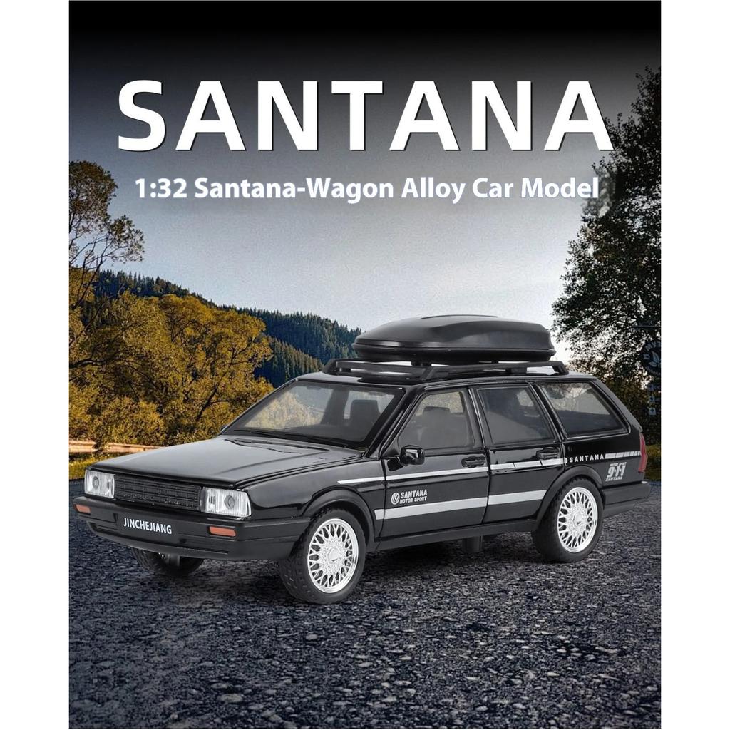 Масштабная модель автомобиля Volkswagen Santana 1:32, Крутые звуковые и световые эффекты, Сильный инерционный механизм, Изысканные настольные украшения, Рождественские подарки